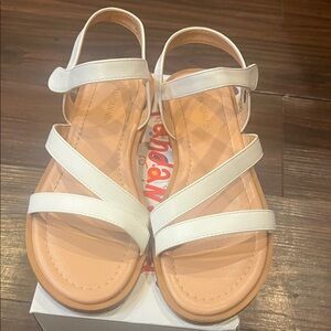Girls White Strappy Sandals
